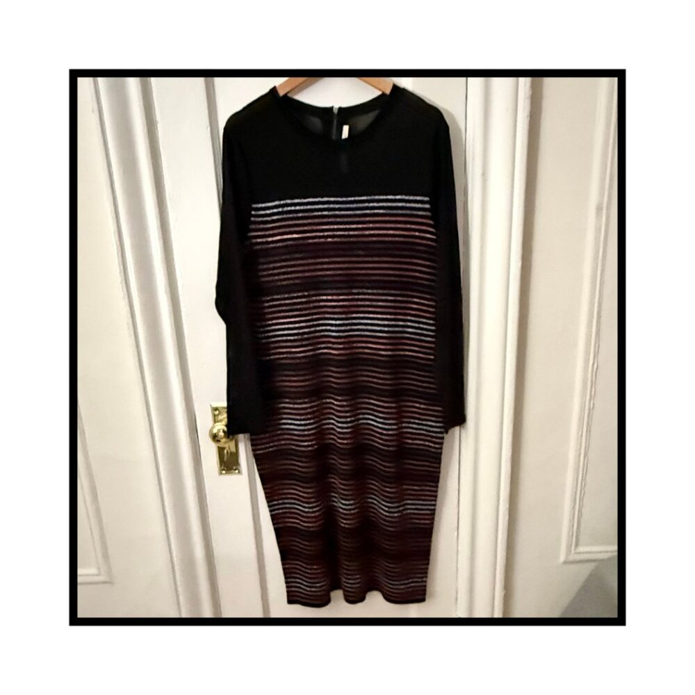 Rachel Roy Midi Dress Striped in Size 1X